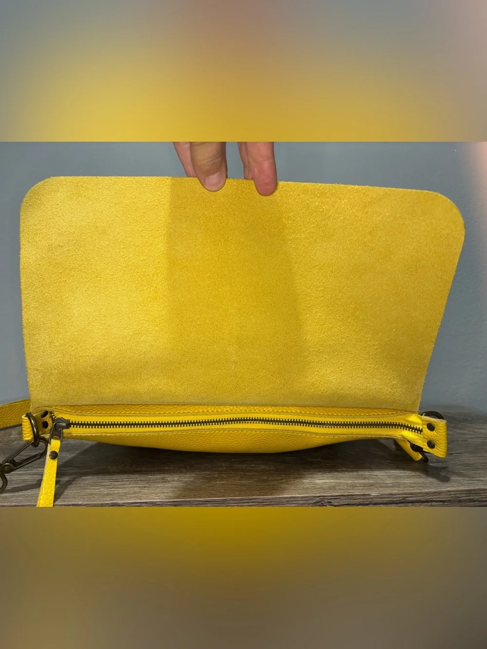 ELEVEN600 Pebbled Leather Crossbody Bag